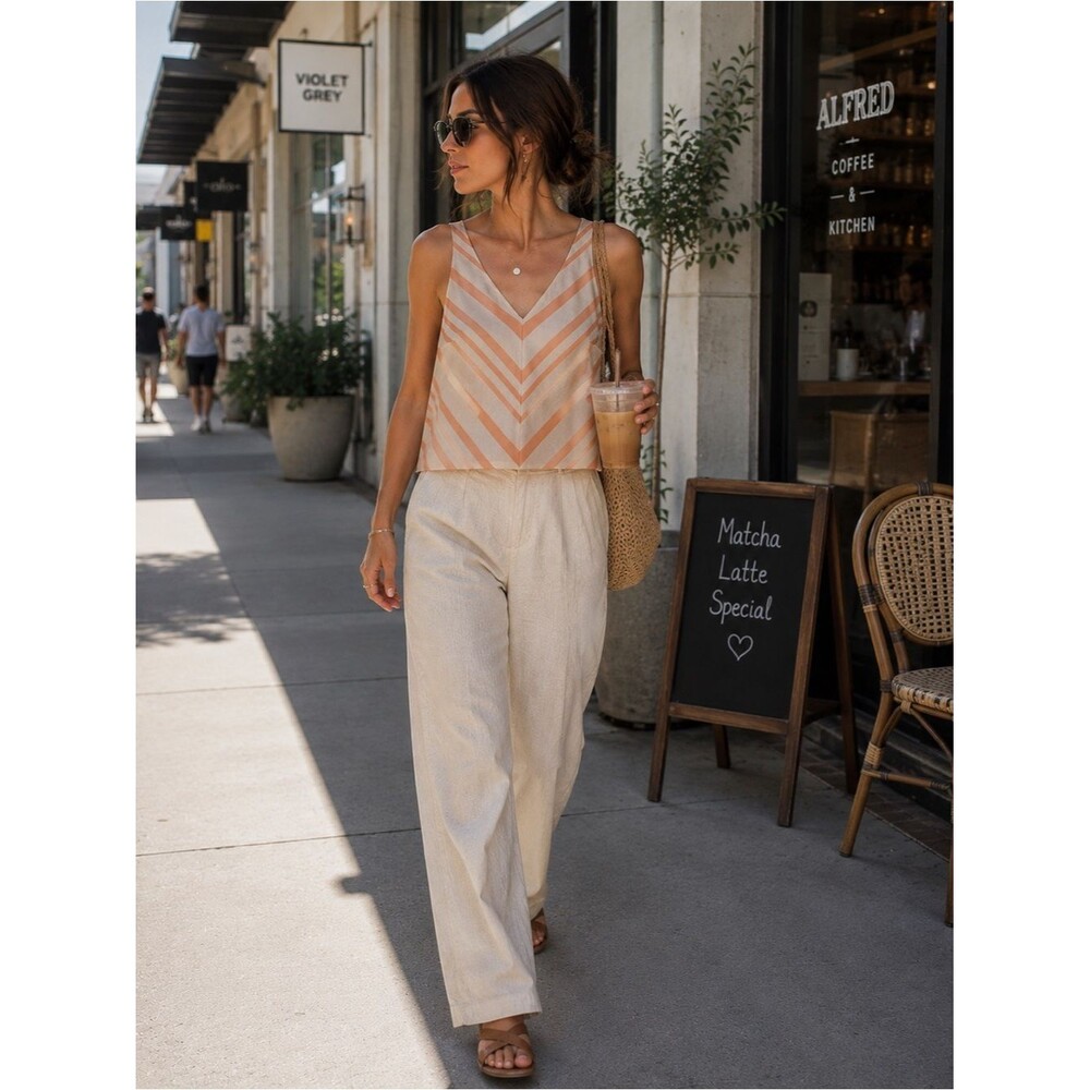HD IN PARIS Anthropologie Top Casual Workwear cotton linen lagenlook minimal